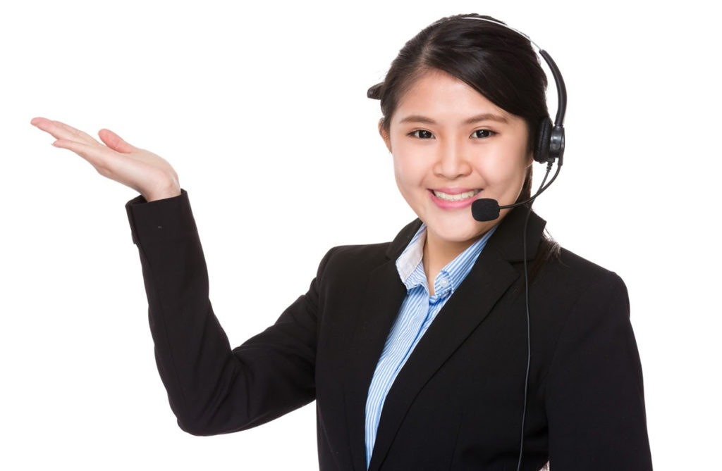 Female call center agent